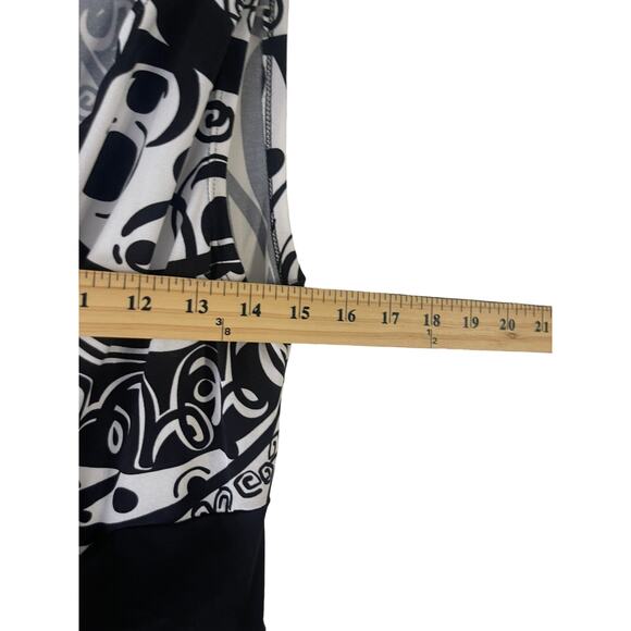 Kupcake Vintage Y2k Women's Size 8 Black White Tie Printed Midi‎ Dress - Picture 6 of 7